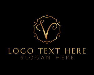 Beauty Elegant Salon Letter V logo