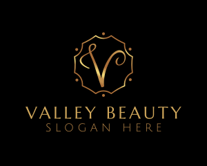 Beauty Elegant Salon Letter V logo design