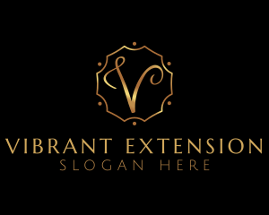 Beauty Elegant Salon Letter V logo design