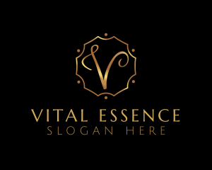 Beauty Elegant Salon Letter V logo design