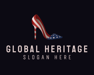 American Flag Stiletto Shoe logo