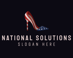 American Flag Stiletto Shoe logo