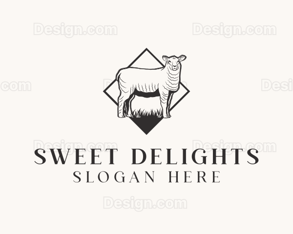 Sheep Lamb Farm Logo