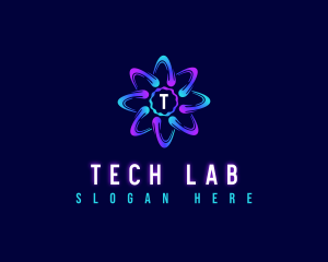 Modern Atom Laboratory logo design