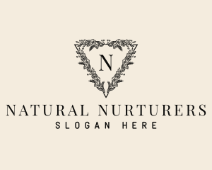 Natural Floral Wreath logo design