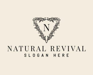 Natural Floral Wreath logo design