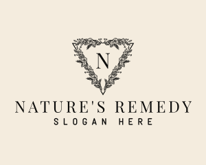 Natural Floral Wreath logo design