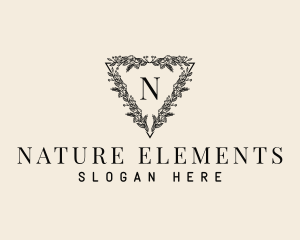 Natural Floral Wreath logo design