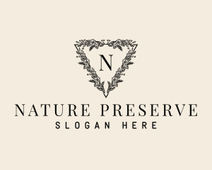 Natural Floral Wreath logo design