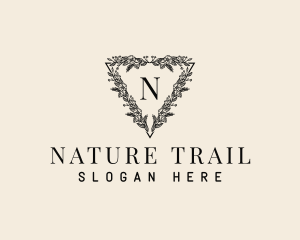 Natural Floral Wreath logo design