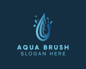 Water Droplet Splash logo design