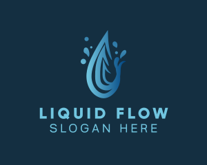 Water Droplet Splash logo design