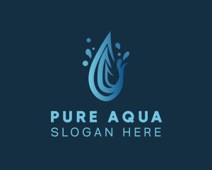 Water Droplet Splash logo design