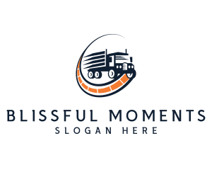 Logistics Truck Road Logo