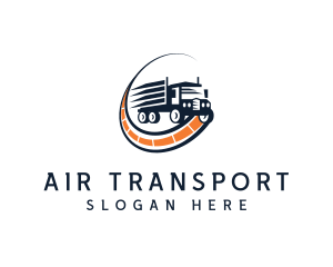 Logistics Truck Road logo design