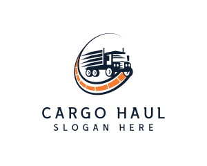 Logistics Truck Road logo design