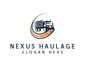 Logistics Truck Road logo design