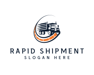 Logistics Truck Road logo design