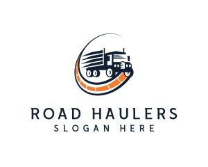 Logistics Truck Road logo design