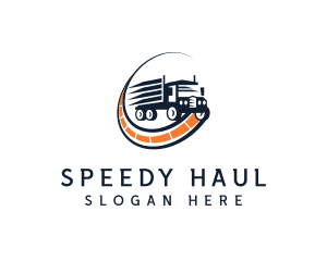 Logistics Truck Road logo design