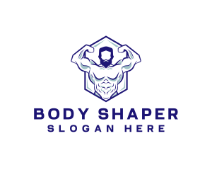 Fitness Bodybuilder Gym logo design