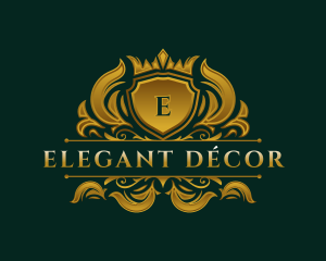 Elegant Crown Shield logo design