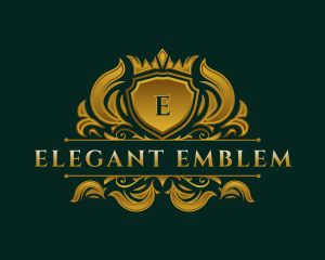 Elegant Crown Shield logo design