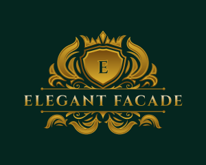 Elegant Crown Shield logo design