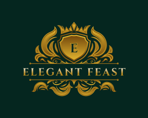 Elegant Crown Shield logo design