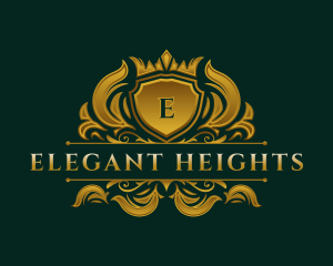 Elegant Crown Shield logo design