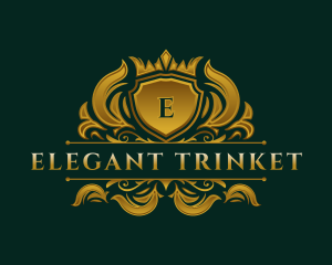 Elegant Crown Shield logo design