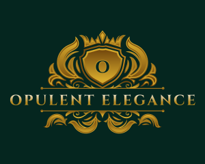 Elegant Crown Shield logo design