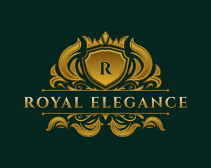 Elegant Crown Shield logo design