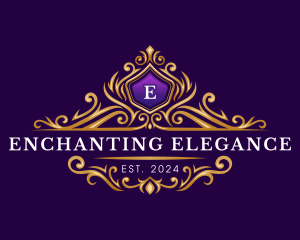 Crown Elegant Ornament logo design