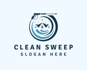 Sparkle House Cleaning logo design