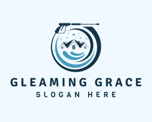 Sparkle House Cleaning logo design