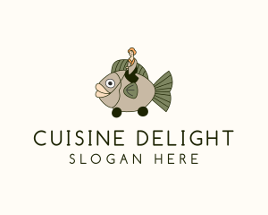 Asian Fish Restaurant logo design