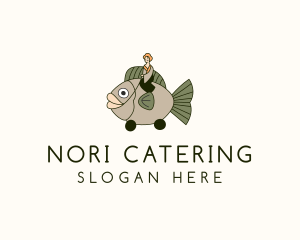 Asian Fish Restaurant logo design