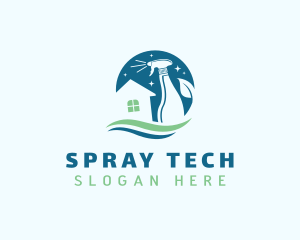 Housekeeping Spray Bottle logo design