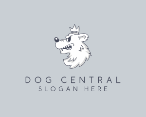 Angry Crown Dog logo design