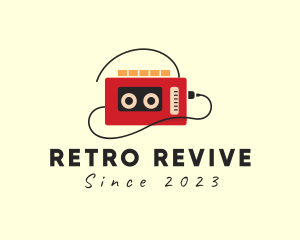 Retro Walkman Music Player logo