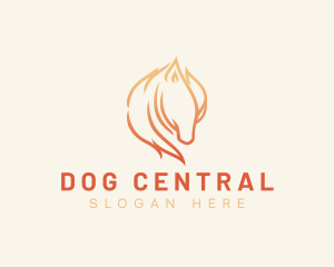 Fire Horse Animal logo design