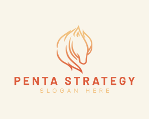 Fire Horse Animal logo design