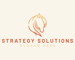 Fire Horse Animal logo design