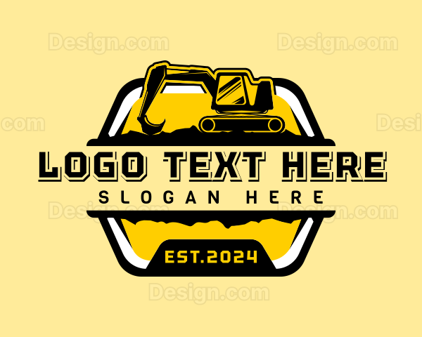 Digging Industrial Excavator Logo