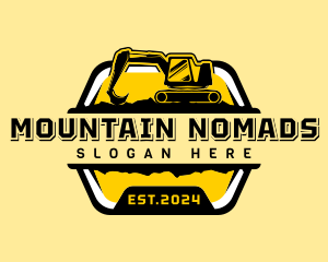 Digging Industrial Excavator logo design