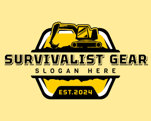 Digging Industrial Excavator logo design