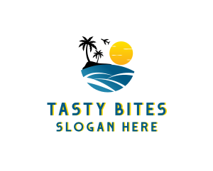 Travel Tourism Beach Resort Logo