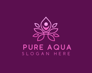 Wellness Leisure Yoga logo design