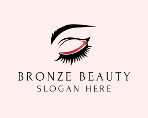 Beauty Eyelashes Eyebrows logo design